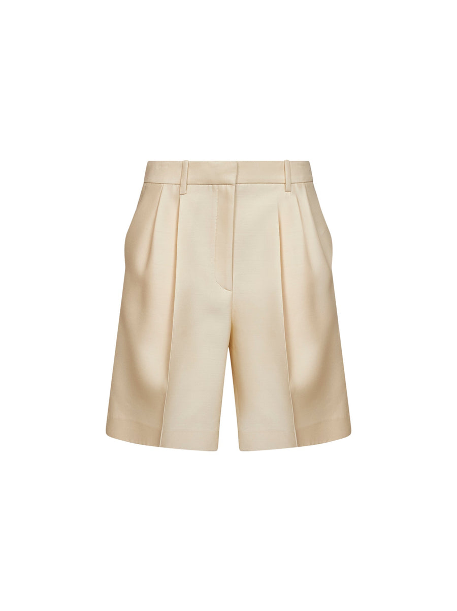 Shorts Auggie Ivory Wool-Silk