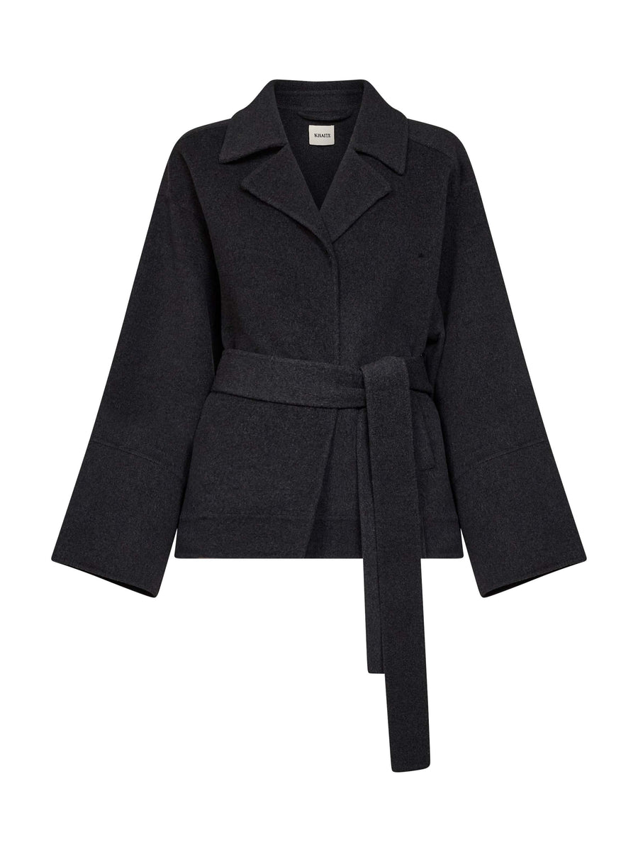 Coat Alder Charcoal Wool Grey