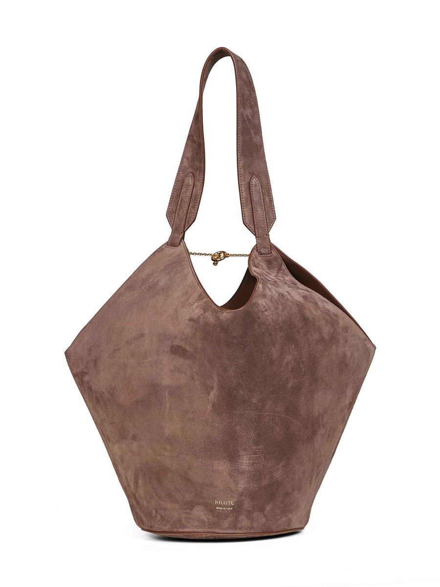 Tote Bag Cedar Lotus Mud Calfskin Shoulder