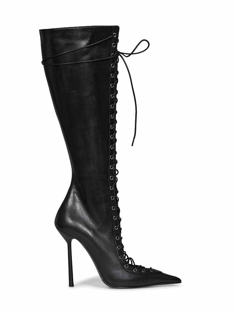 Knee-High Boots Colette Black Nappa Leather Lambskin