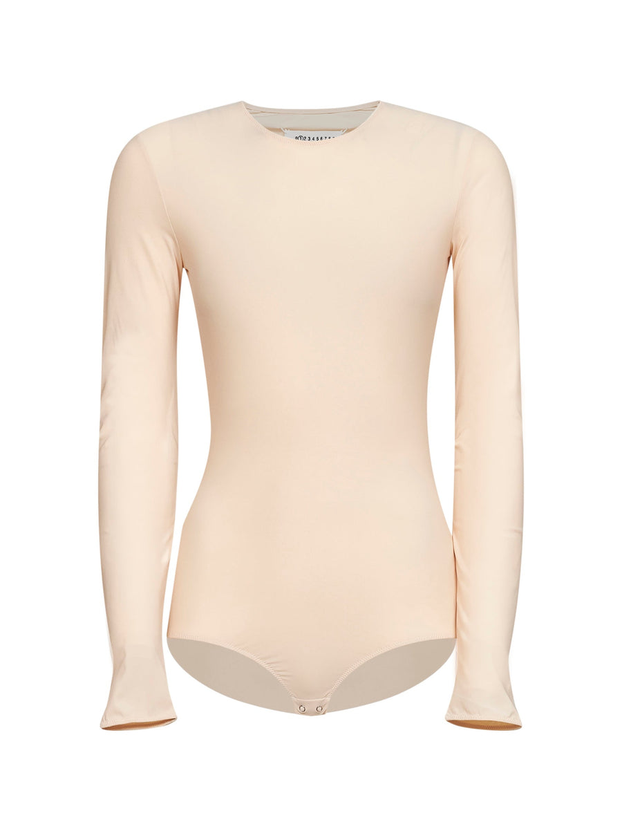 Bodysuit Almond Technical Jersey Beige Polyamide Tops