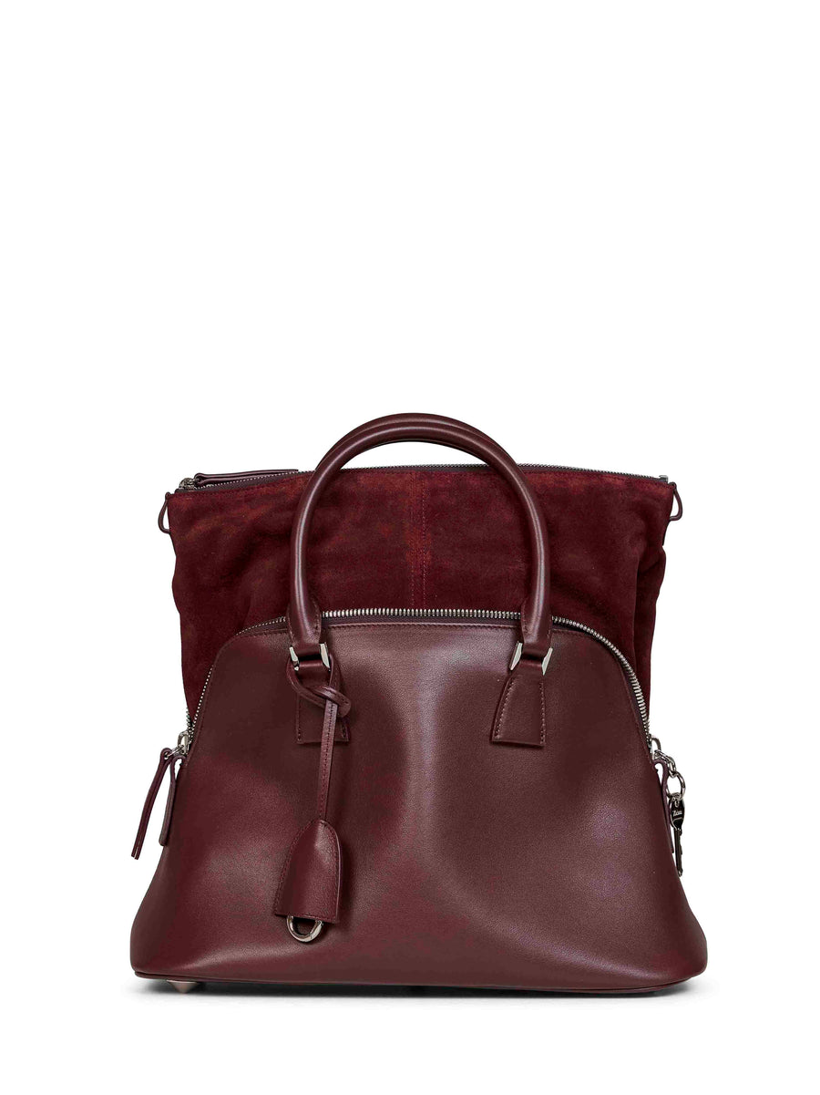 Handbag 5ac Soft Medium Burgundy Calf Leather Handbags