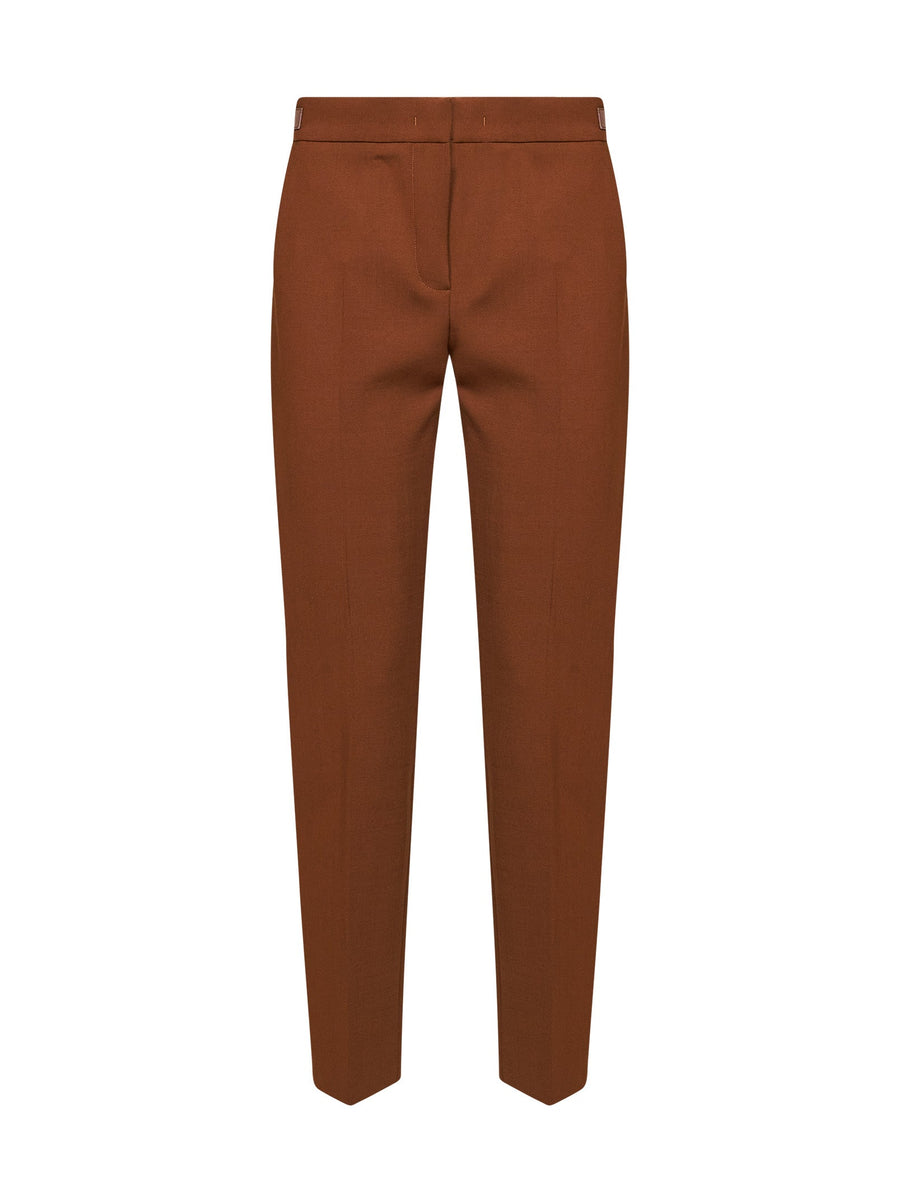 Slim-Fit Trousers Mxmacino Brown Acetate