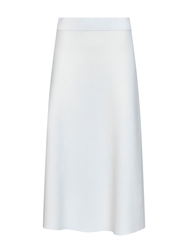 Flared Midi Skirt Mxmfuggito White Viscose