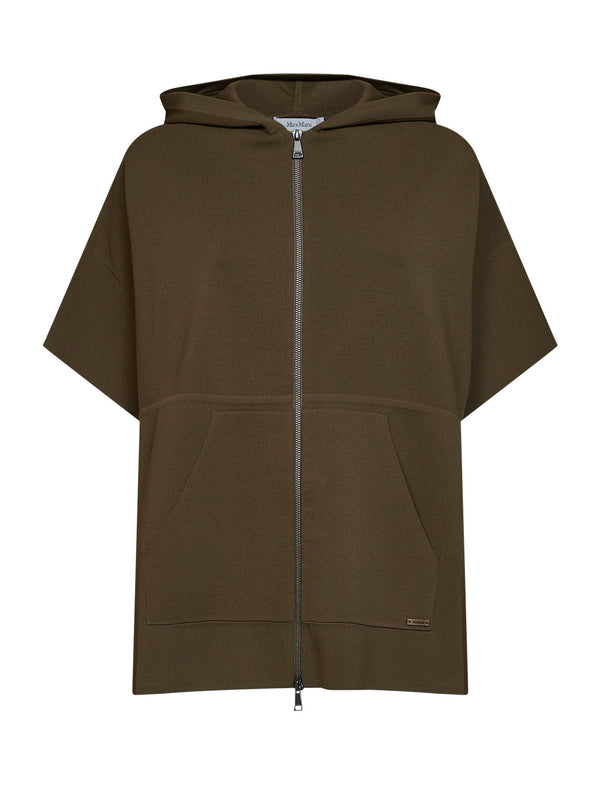 Hooded Cardigan Mxmelogio Khaki Green Sweatshirts