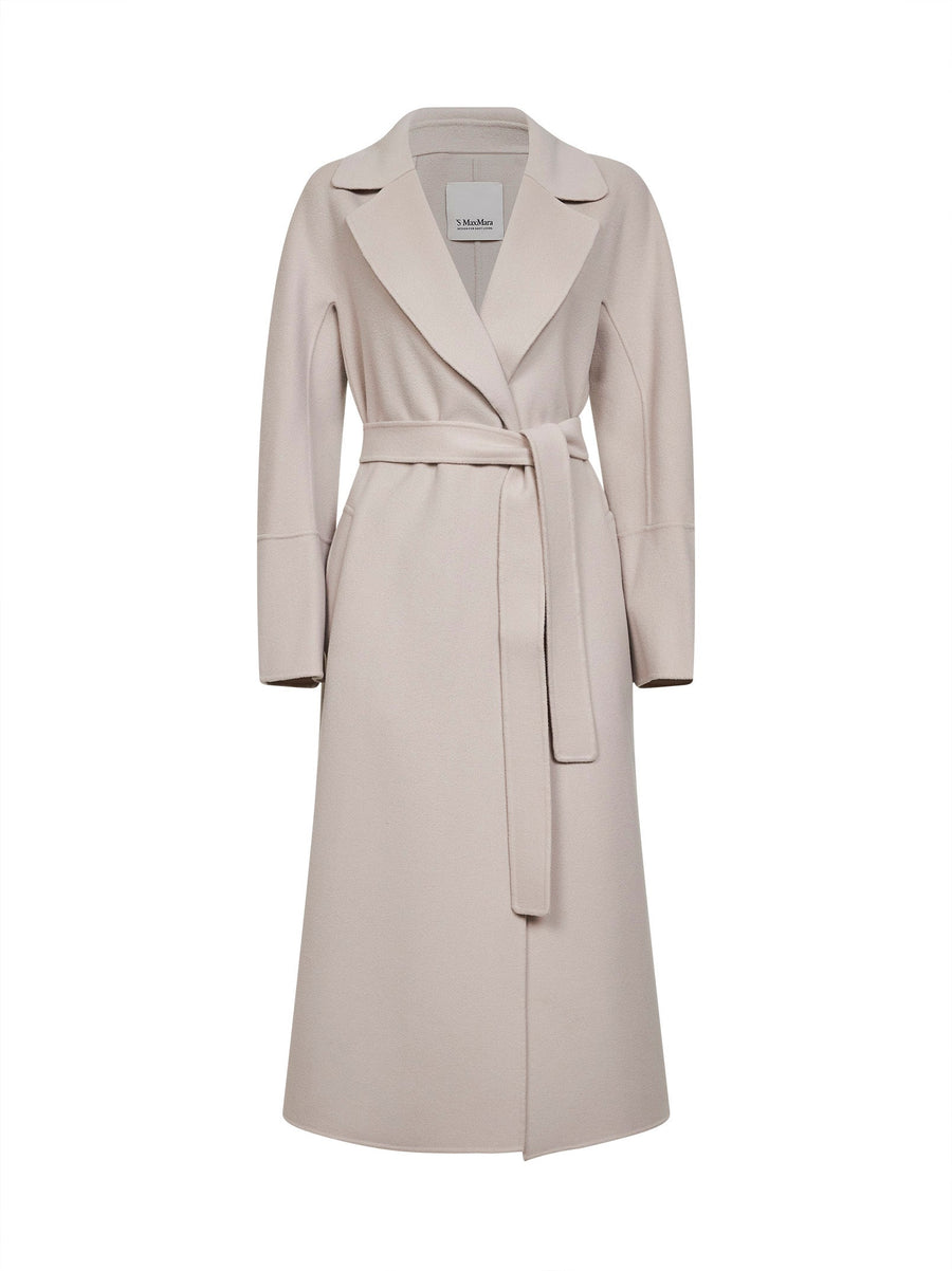 Long Wrap Coat Smmelisa Sand Wool Beige Virgin
