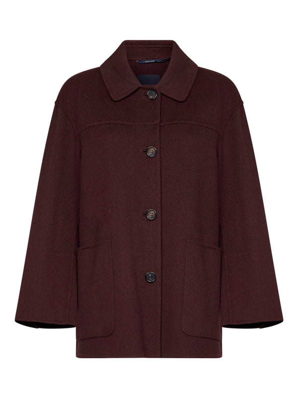 Short Coat Smmgiugno Dark Red Virgin Wool