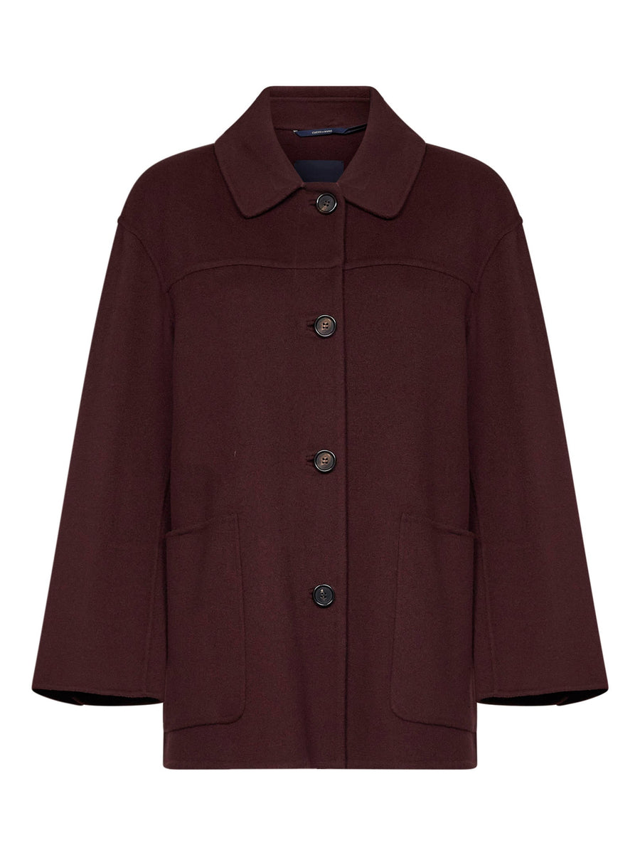 Short Coat Smmgiugno Dark Red Virgin Wool