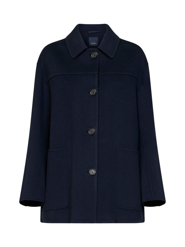 Short Coat Smmgiugno Blue Virgin Wool