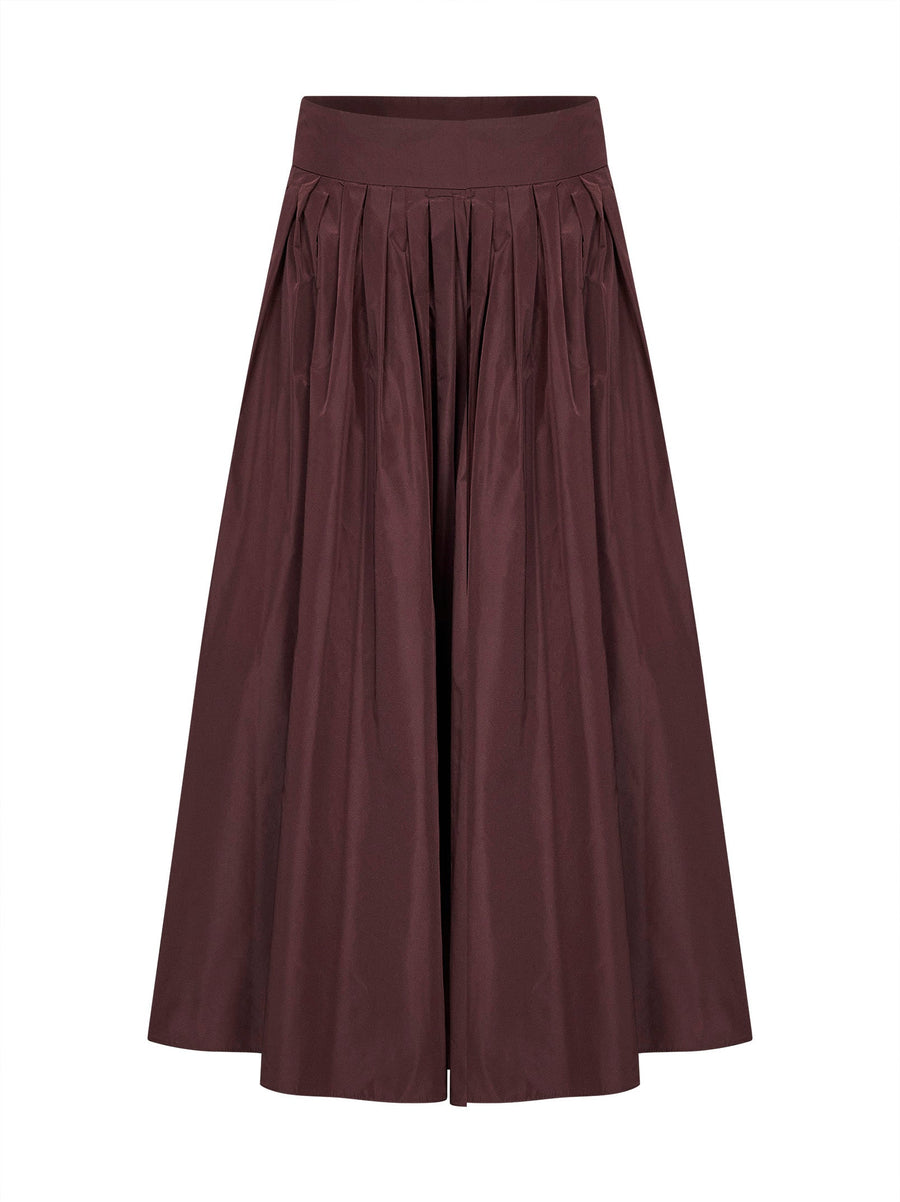 Skirt Smmromina Taffeta Burgundy Red Polyester