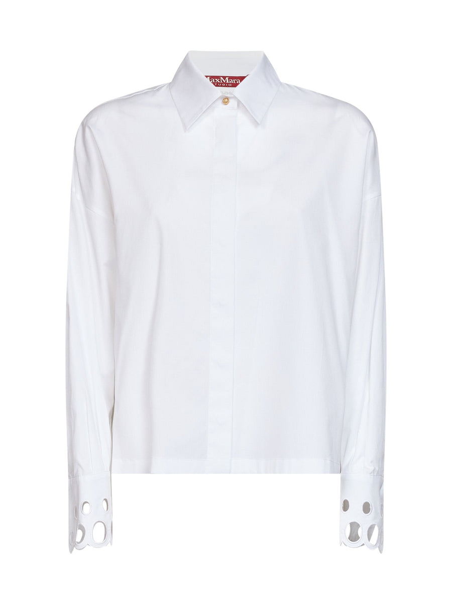 Poplin Shirt Mststaffa White Cotton