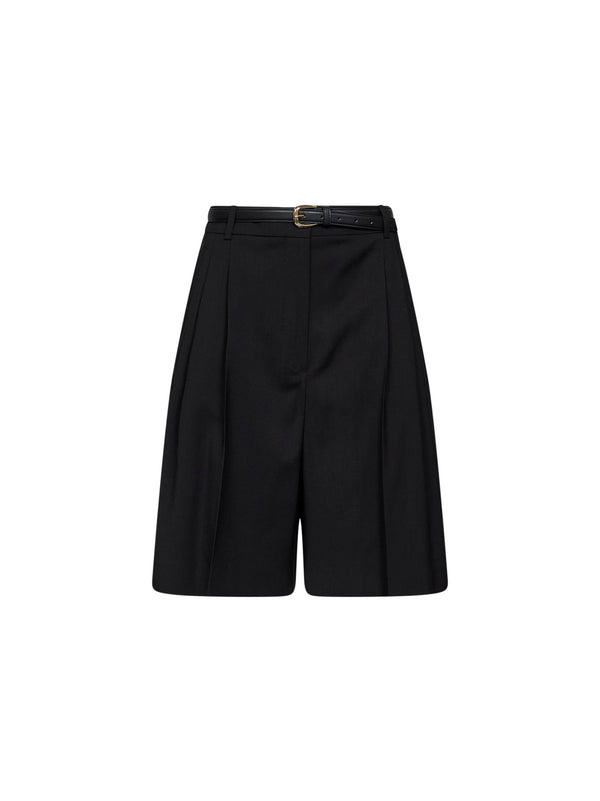 Bermuda Shorts Mstadorno Black Virgin Wool