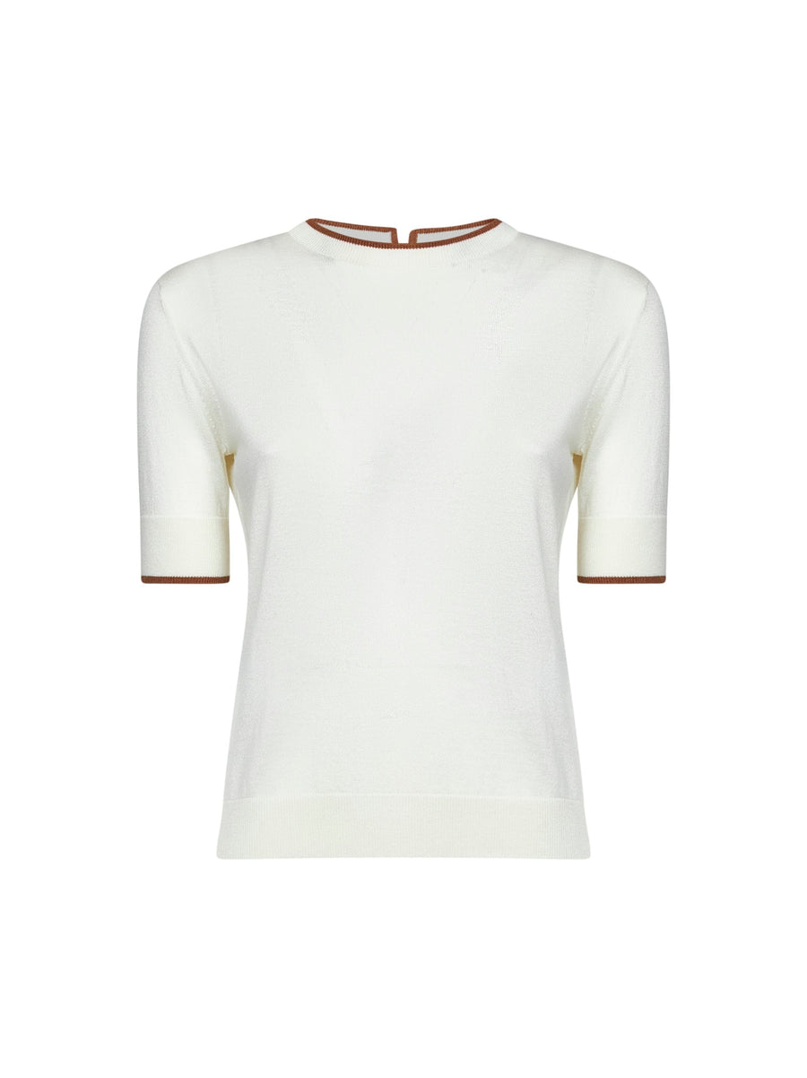 Knit Top Mstagenda White Silk