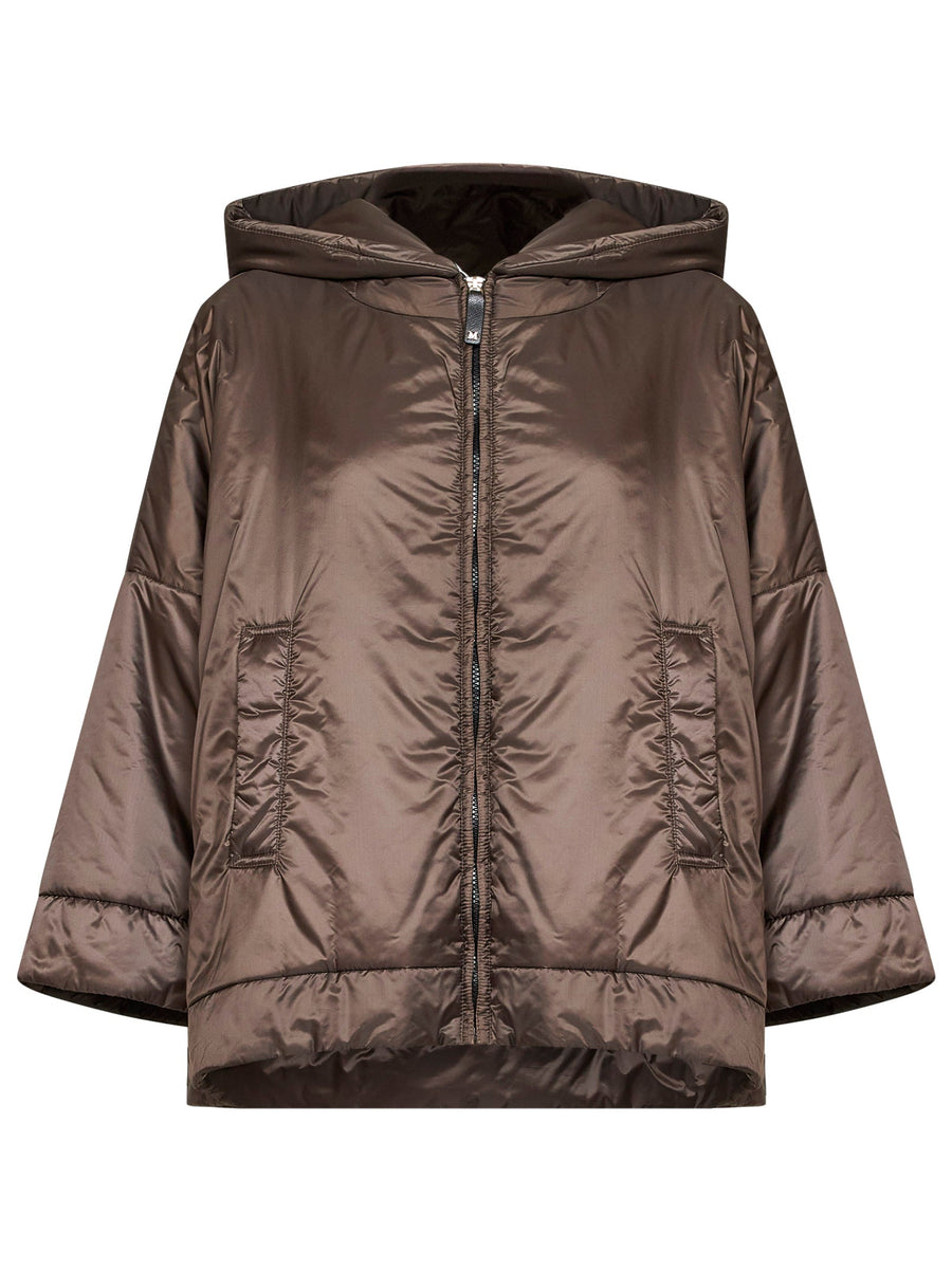 Hooded Padded Jacket Mtcfiore Brown Puffer