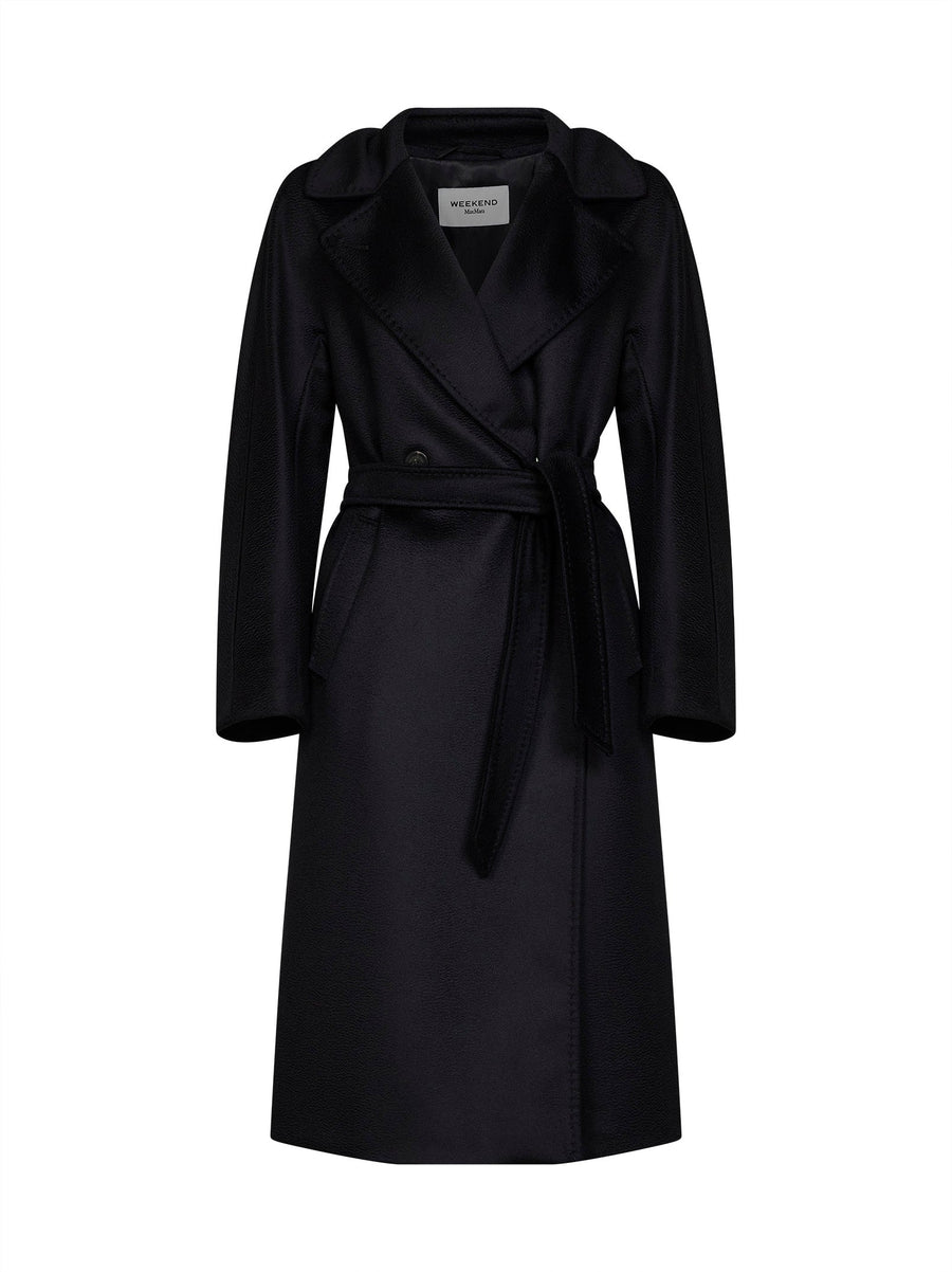 Wrap Coat Wkdresina Black Virgin Wool
