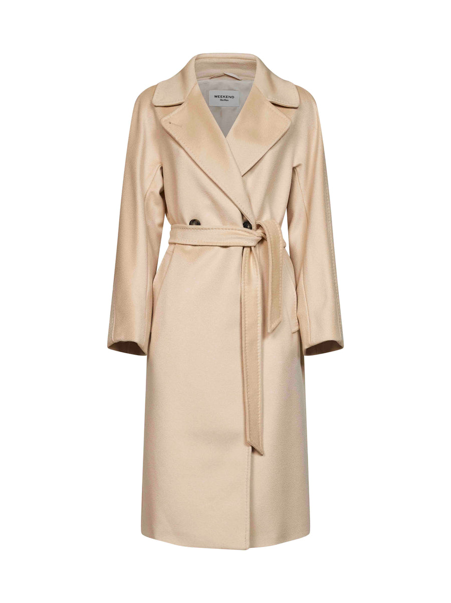 Wrap Coat Wkdresina Beige Virgin Wool