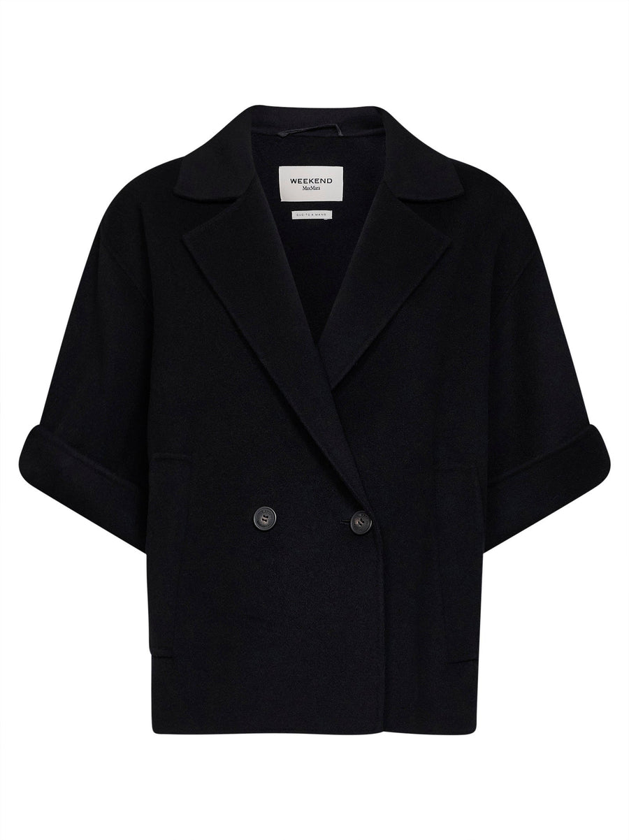 Short Coat Wkdneo Black Wool Virgin