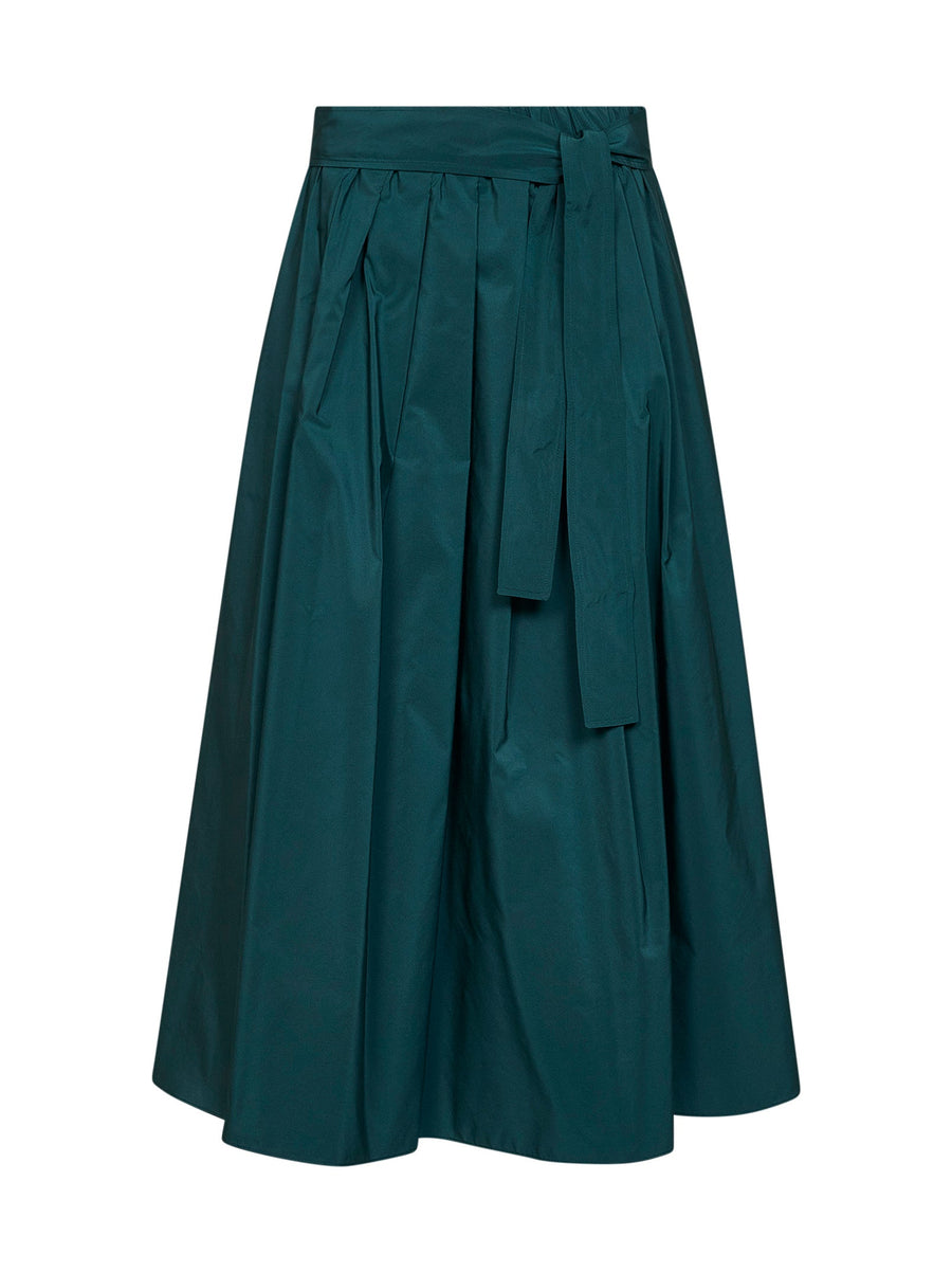 Midi Skirt Wkdalpaca Green Taffeta Polyester