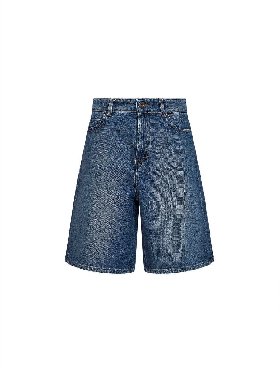 Bermuda Shorts Wkddonnola Blue Denim Cotton