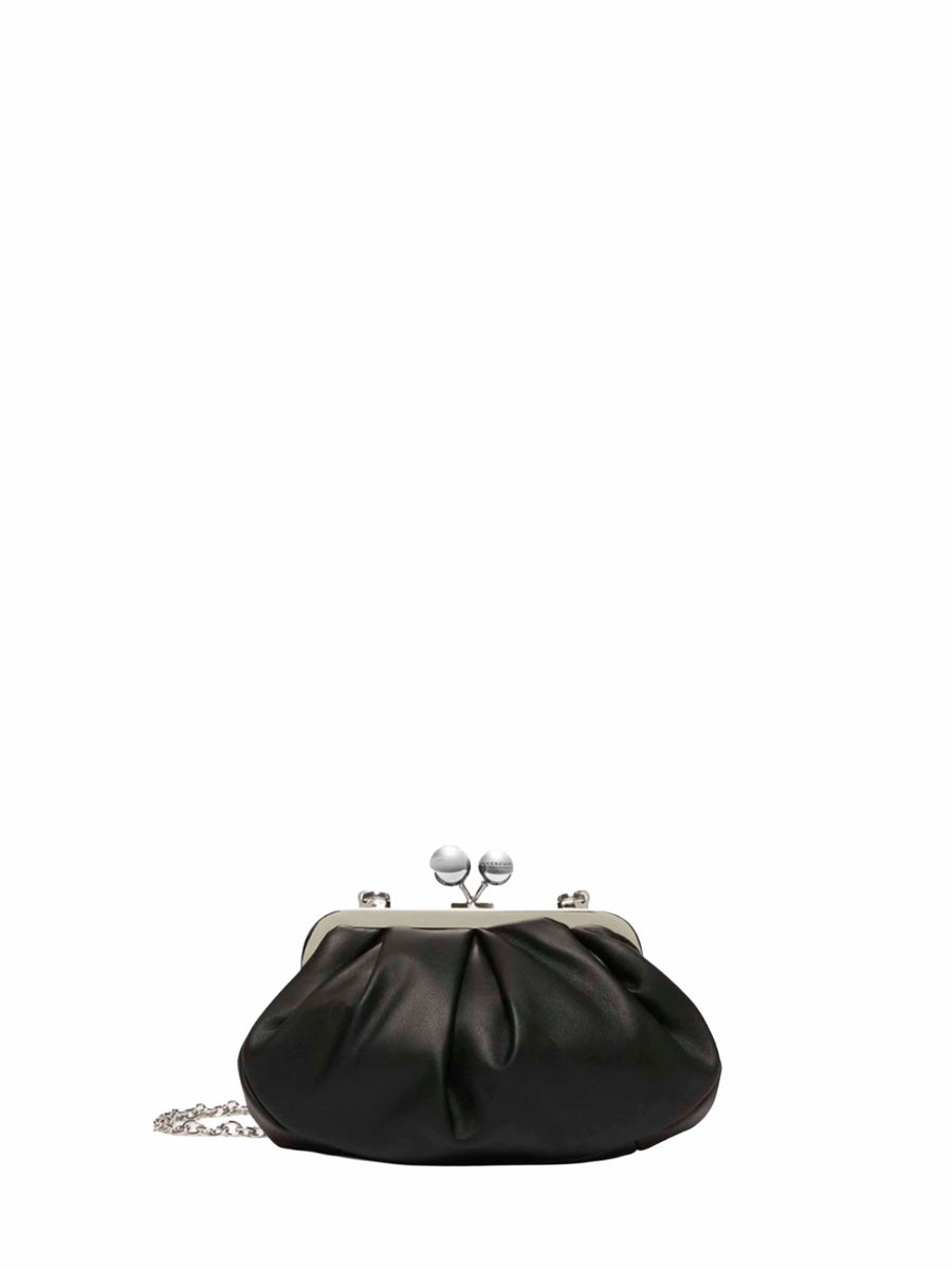 Clutch Bag Prati Black Leather Handbags