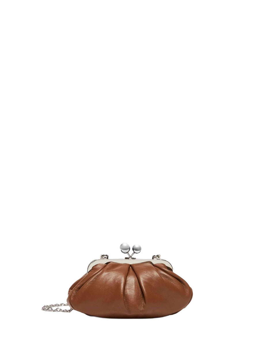 Clutch Bag Prati Tan Leather Brown Handbags
