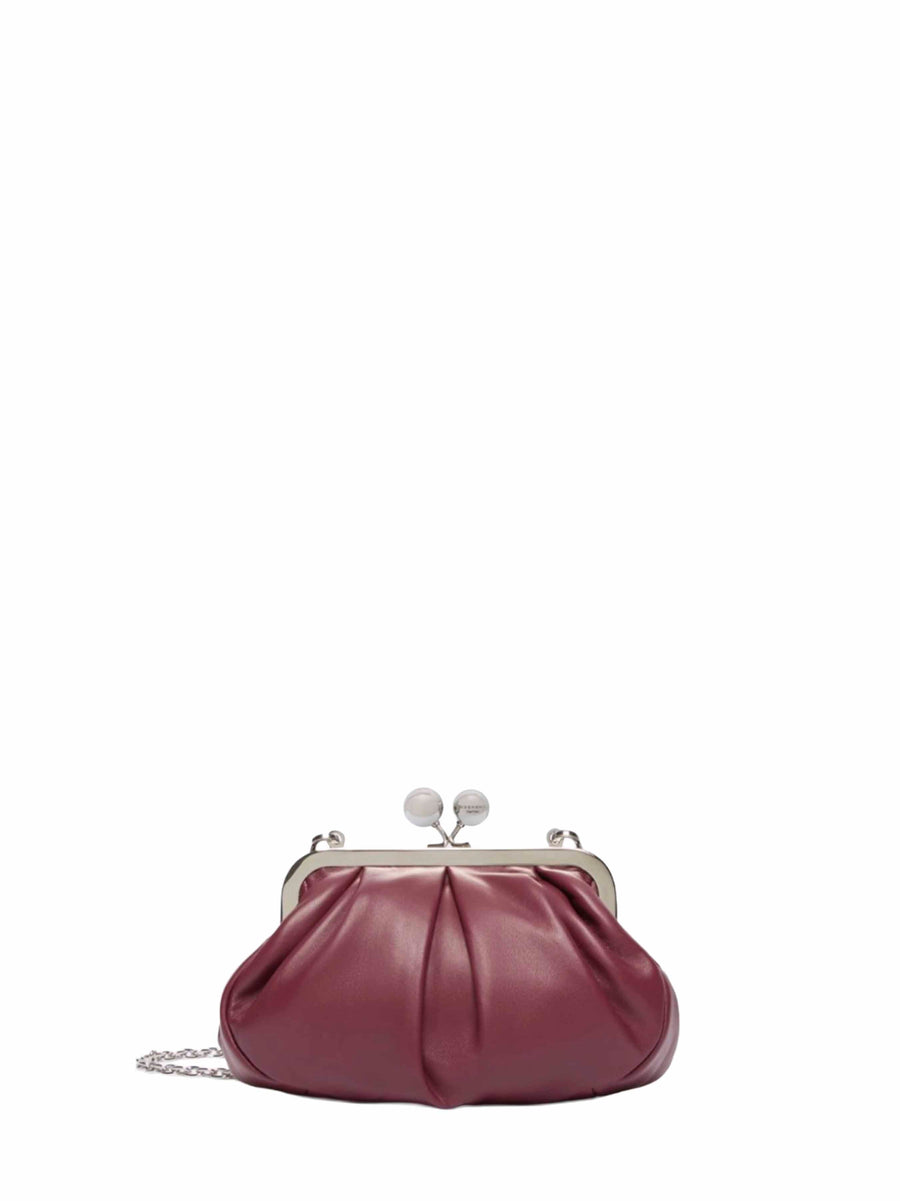 Clutch Bag Prati Burgundy Leather Handbags