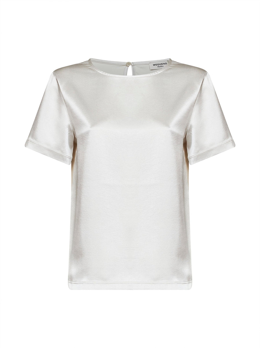 Crewneck T-Shirt Wkdgilbert Satin Beige Polyester