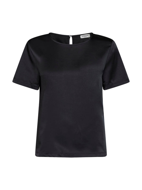 Crewneck T-Shirt Wkdgilbert Black Satin Polyester