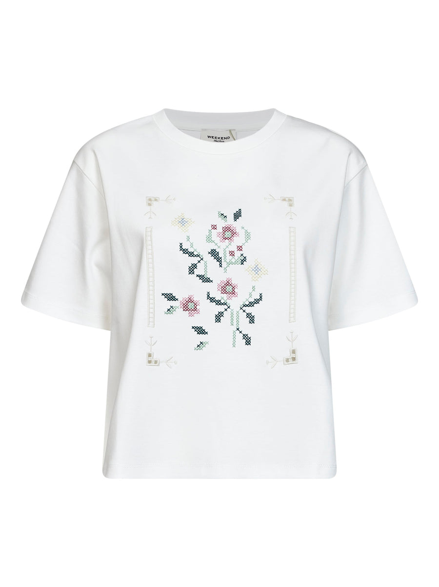 T-Shirt Wkdsala White Jersey Cotton T-shirts & Jerseys