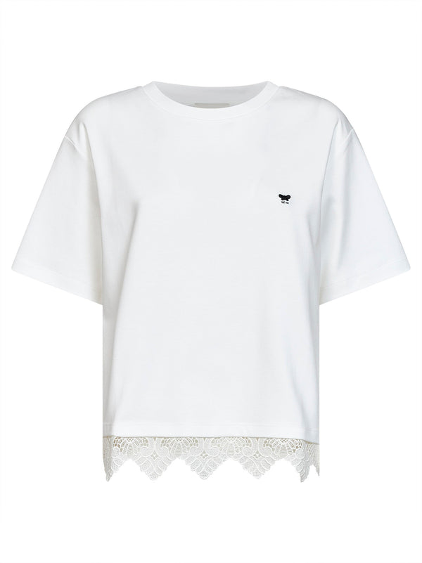 T-Shirt Wkdsala White Jersey Cotton T-shirts & Jerseys