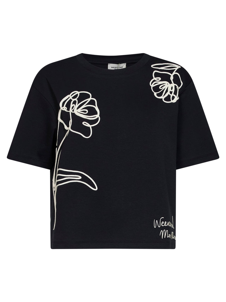 T-Shirt Wkdsala Black Jersey Cotton T-shirts & Jerseys