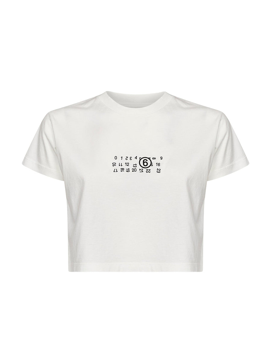 T-Shirt Cropped Jersey White Cotton T-shirts & Jerseys