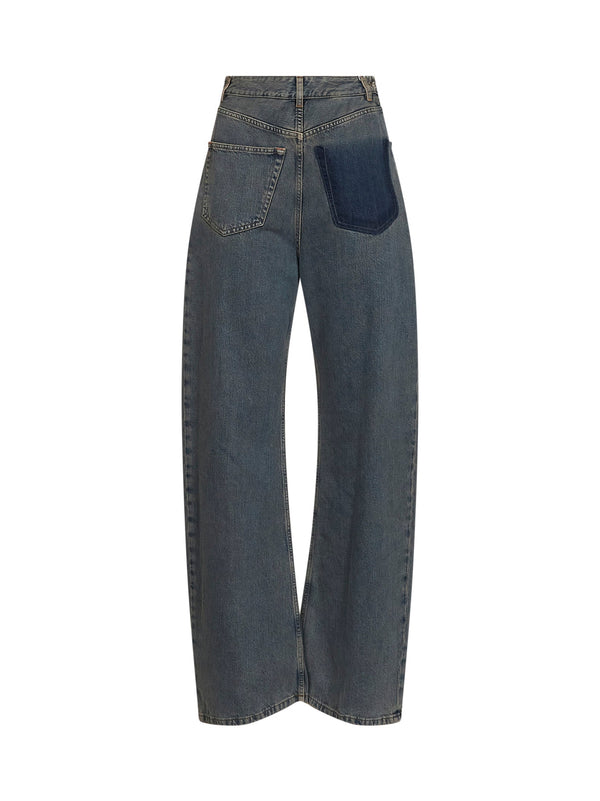 Jeans Light Grey Denim Blue Cotton