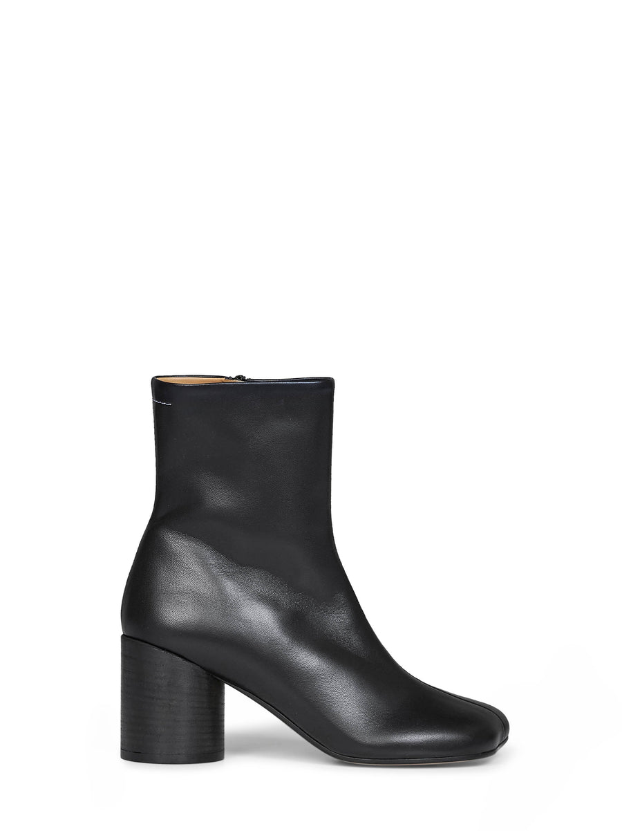 Ankle Boots Anatomic Nappa Leather Black Lama Fur
