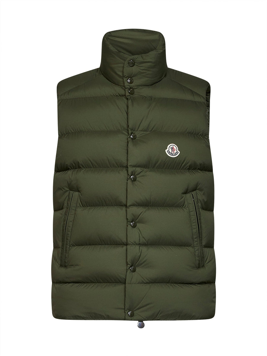 Padded Vest Tibb Olive Green Polyamide & Down Jackets