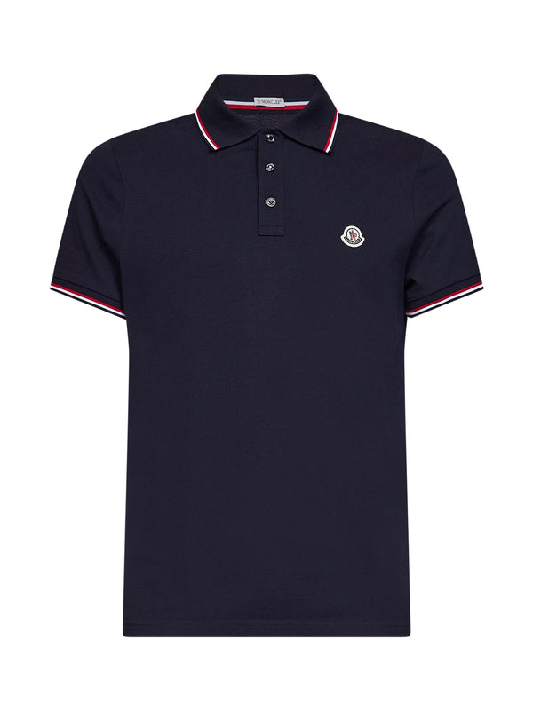 Polo Shirt Blue Cotton Piqué