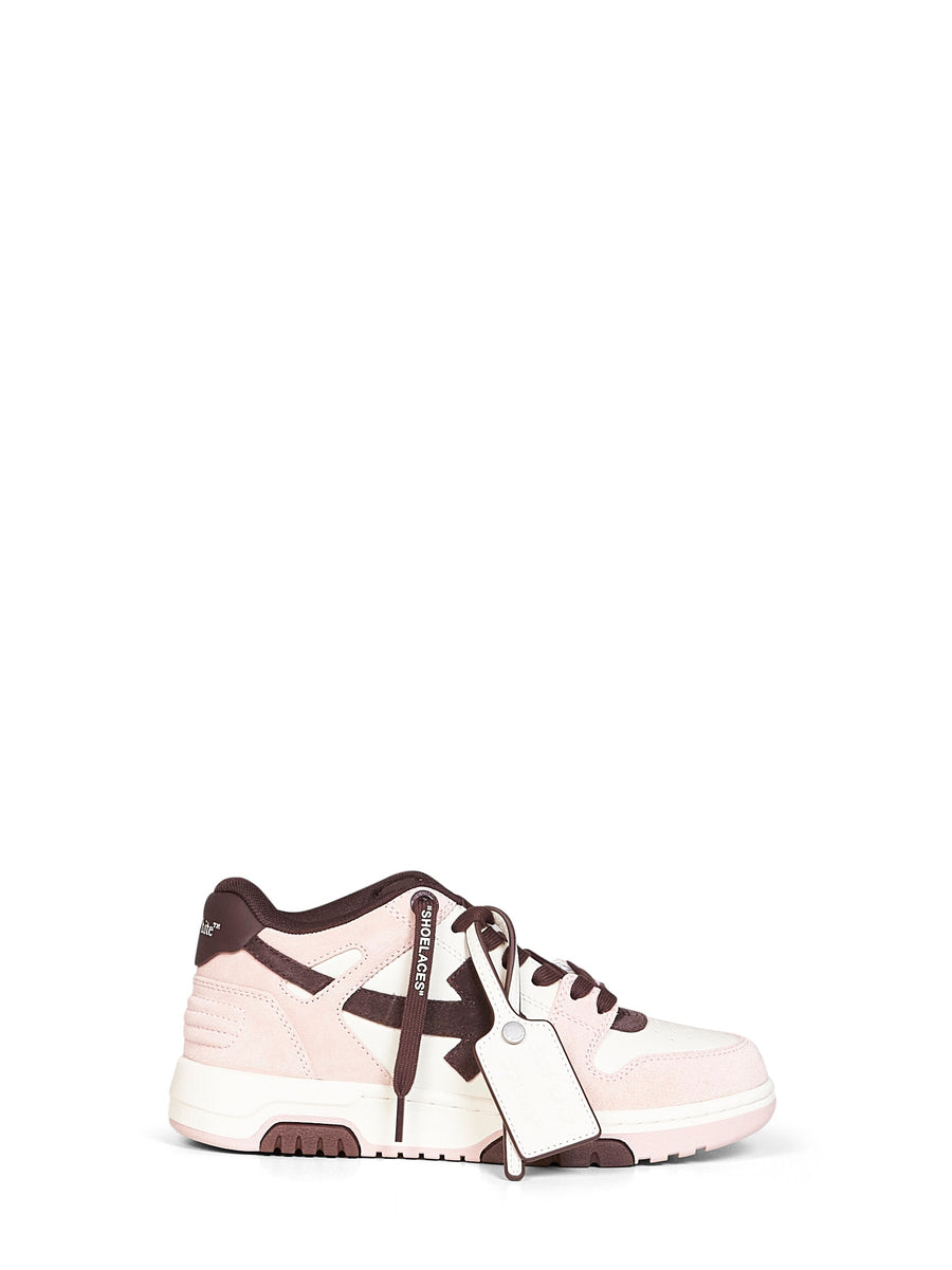 Sneakers Out Of Office Pink-Deep Burgundy Multicolour Bovine Leather (top Grain) Trainers