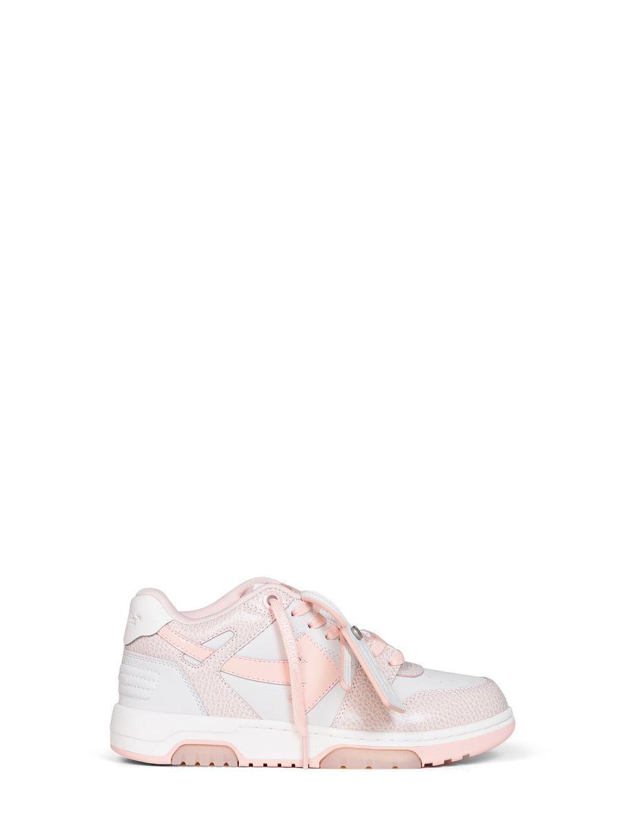 Sneakers Out Of Office White And Pink Leather Bovine Trainers