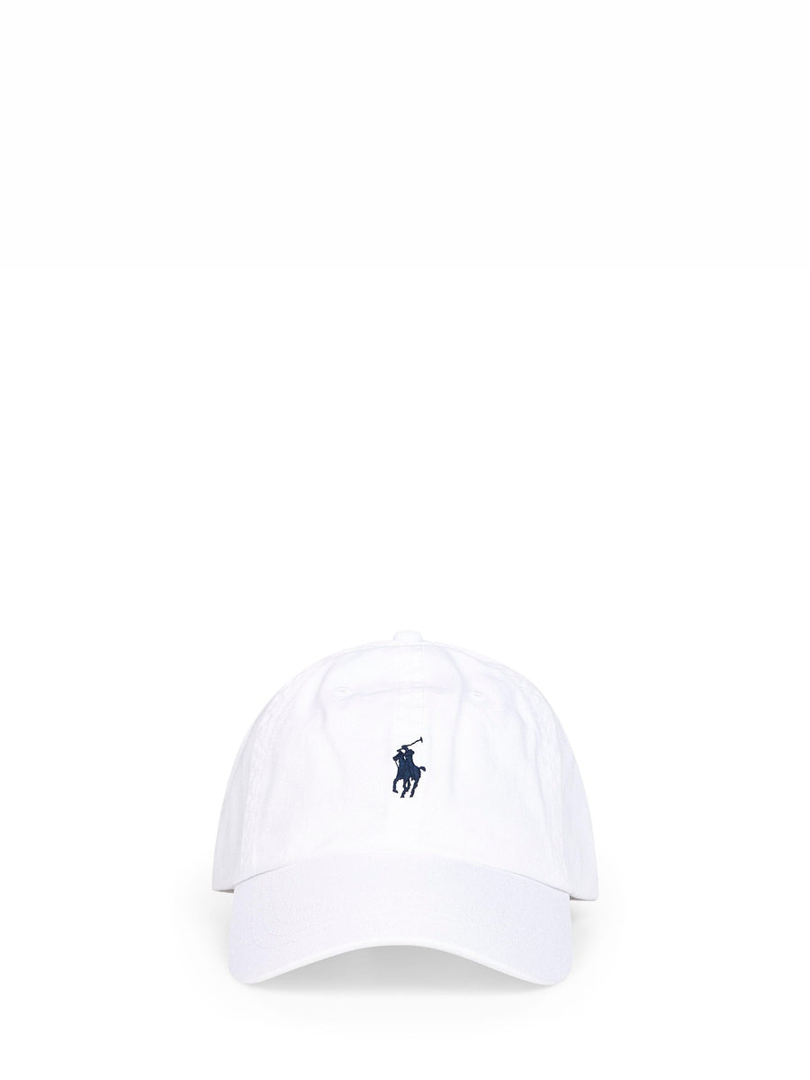 Cap Embroidered Chino White Cotton Hat