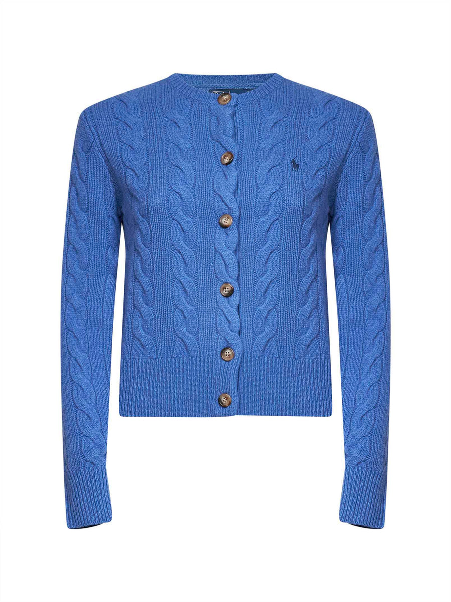 Cardigan Julianna Blue Wool And Cashmere Cardigans