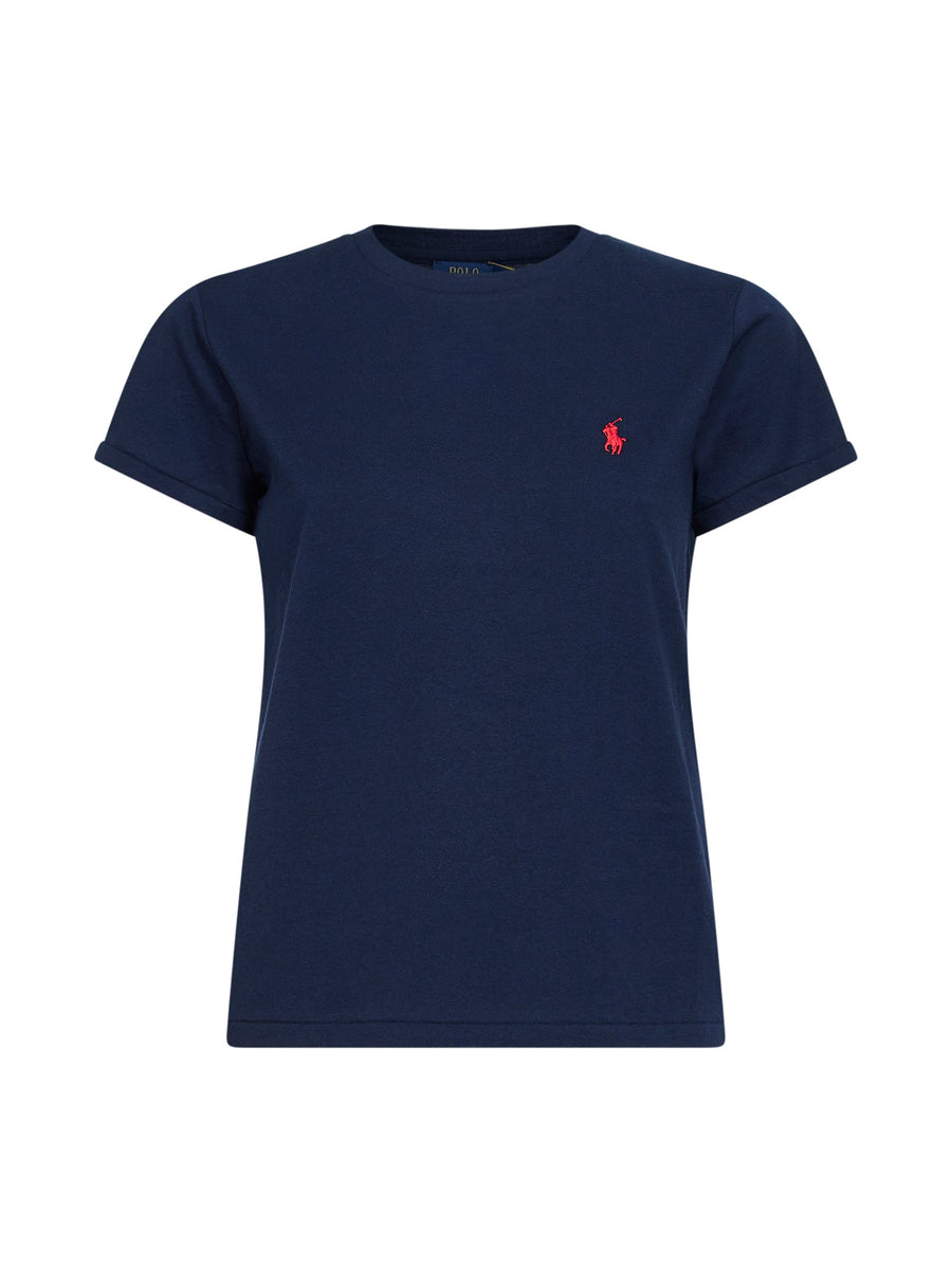 Crewneck T-Shirt Blue Cotton T-shirts & Jerseys
