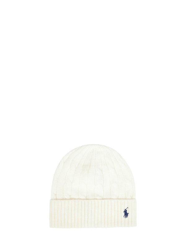 Beanie Wool And Cashmere Ivory Hat