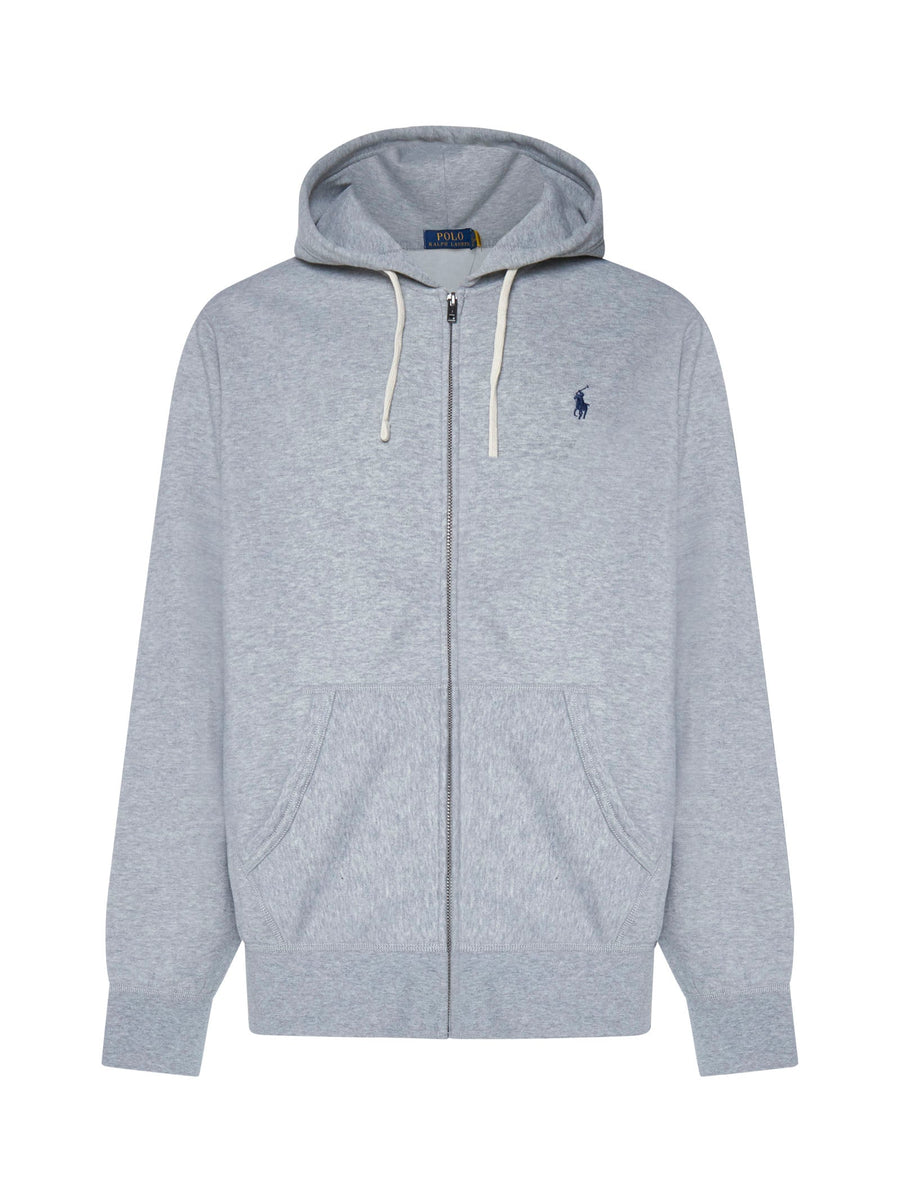 Full-Zip Hoodie Grey Cotton Sweatshirts
