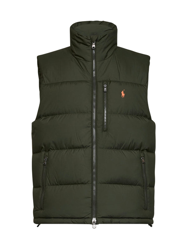 Padded Vest The Gorham Olive Green Recycled Polyester & Down Jackets