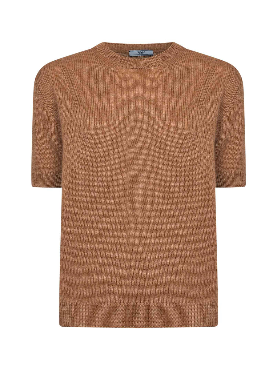 Cashmere Sweater With Scarf, Camel