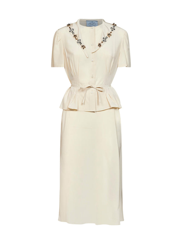 Midi Dress Ivory Silk