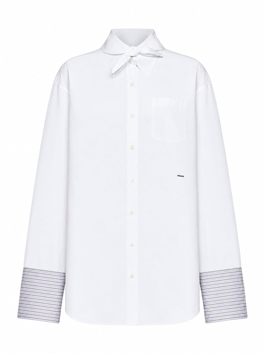 Shirt Poplin White Cotton