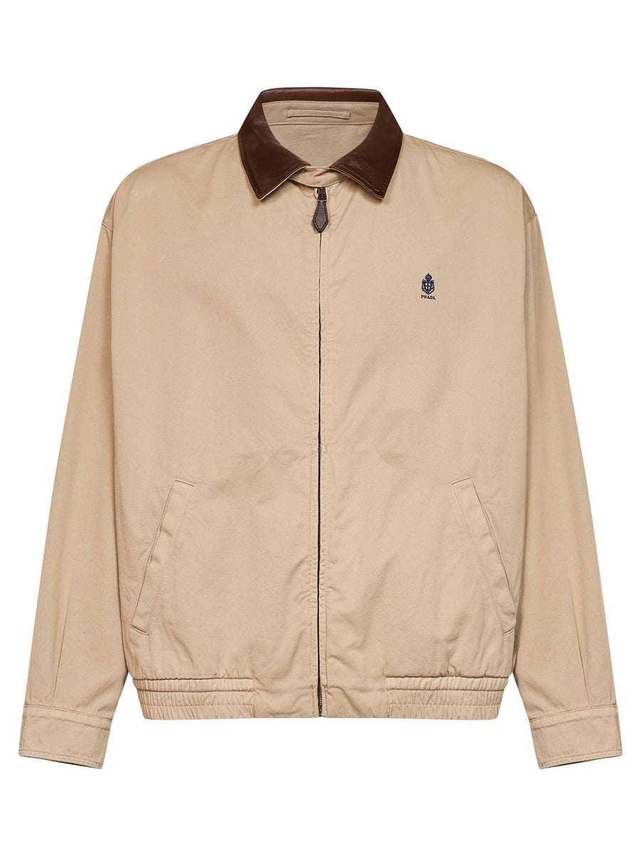 Bomber Jacket Beige Cord Cotton