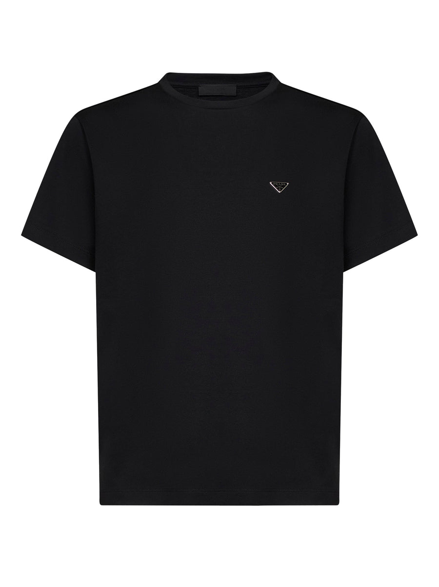 T-Shirt Black Cotton Knitwear