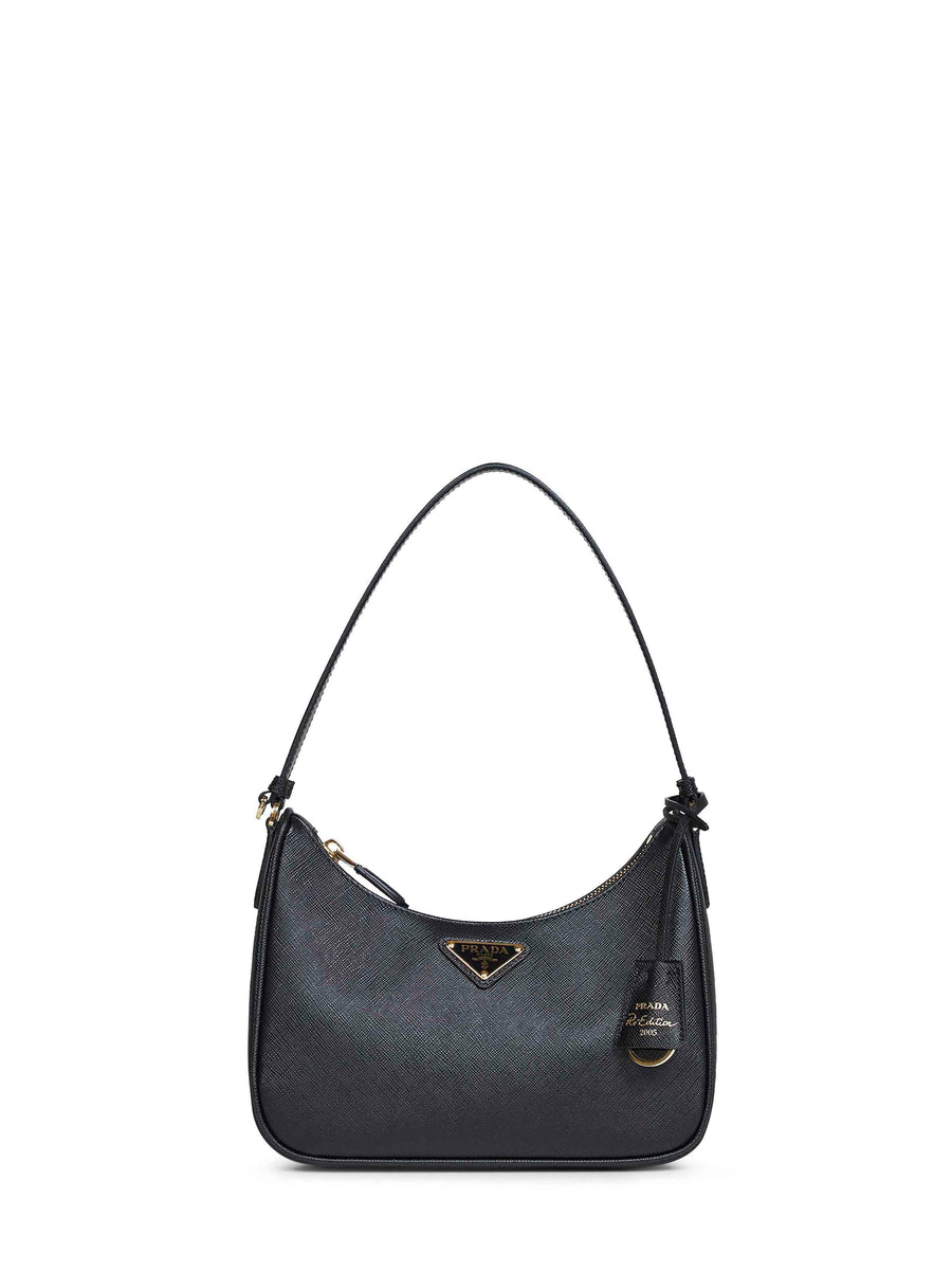 Mini Shoulder Bag Re-Edition Black Calf Leather